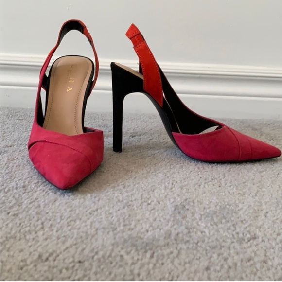 Red Zara heels 👠 size 5 - Picture 2 of 4
